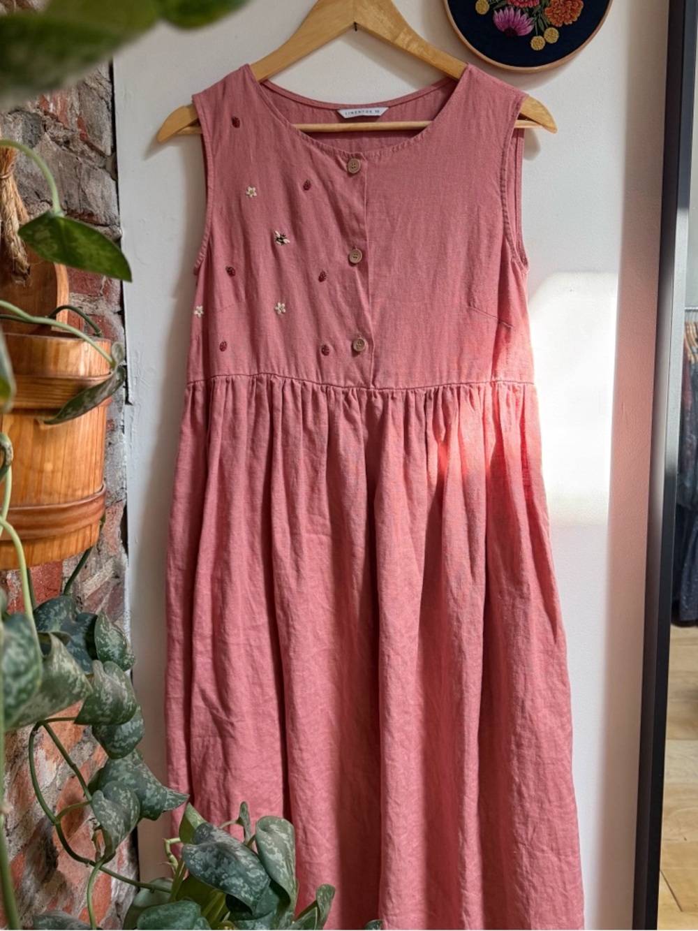 Linenfox Hand-Embroidered Joy Dress